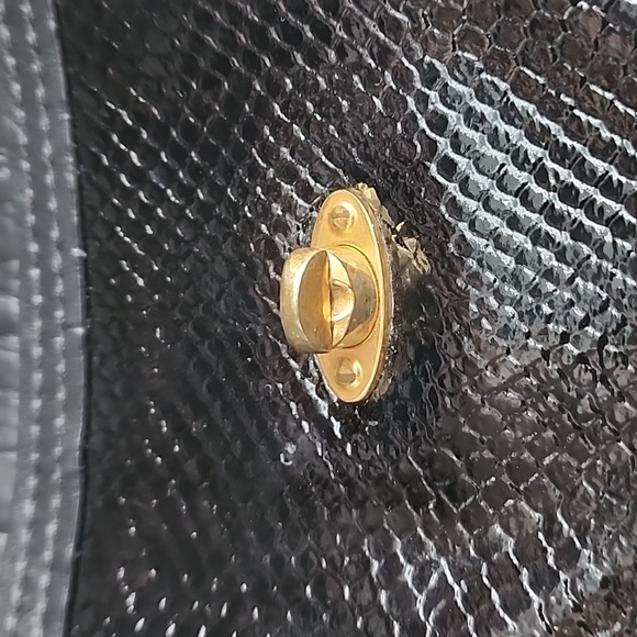 Marc by Marc Jacobs Croc Embossed Pattern Leather Flap Satchel Bag - Picture 9 of 11